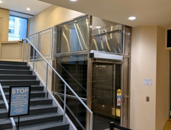 5th Avenue Place, Pittsburgh, PA Stainless Steel Vertical Platform Lift