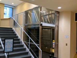 Stainless-Steel-Vertical-Platform-Lift-in Pittsburgh building