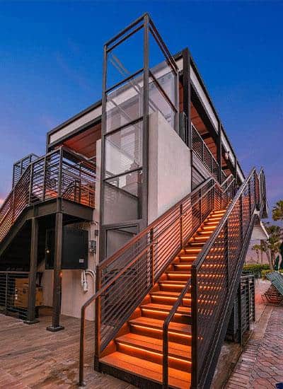Wheelchair Lift on Outside of Building Next to Stairs in Rochester, Ithaca, NY, Morgantown, WV, Buffalo, Erie, and Pittsburgh